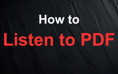 How to Listen to PDF Using AI in 2025
