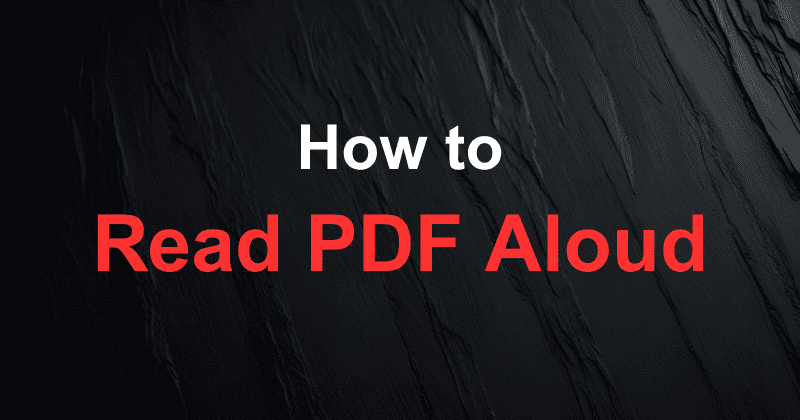 How to Read PDF Aloud